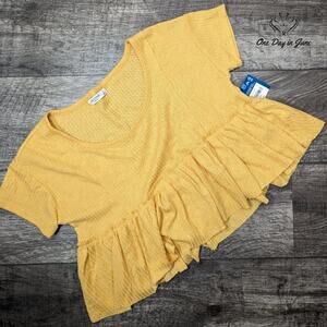 Arizona Jean Co. Juniors Textured Short Sleeve Top Size S